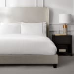 Ocean Waves with TruCore Cotton-Poly Blend Decorative Top Sheet, Queen 98x94, White